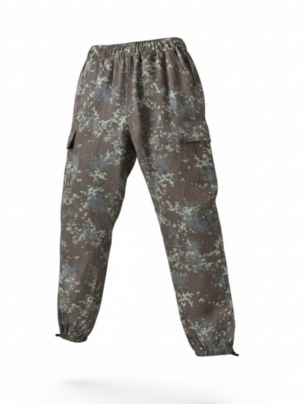 MNML Men's Camouflage Cargo Lounge  Pants - Olive Size L Athleisure Workwear